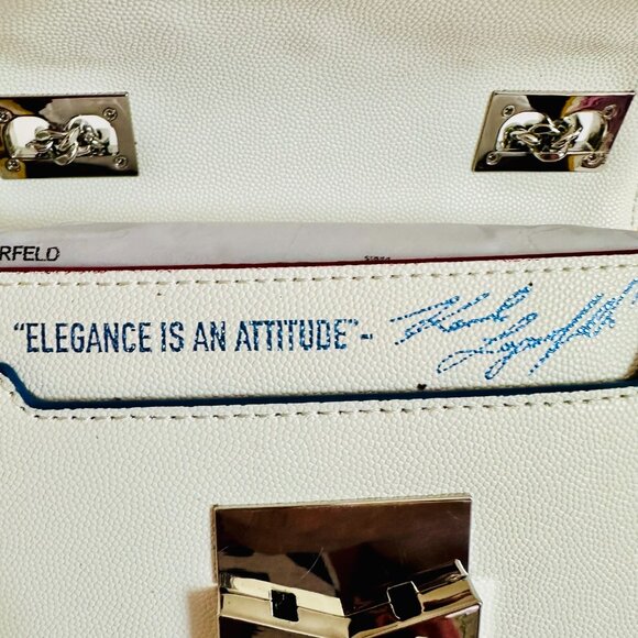 KARL LAGERFELD PARIS STUDDED EMBELLISHED RHINESTONE SMALL CROSSBODY BAG - Picture 11 of 14